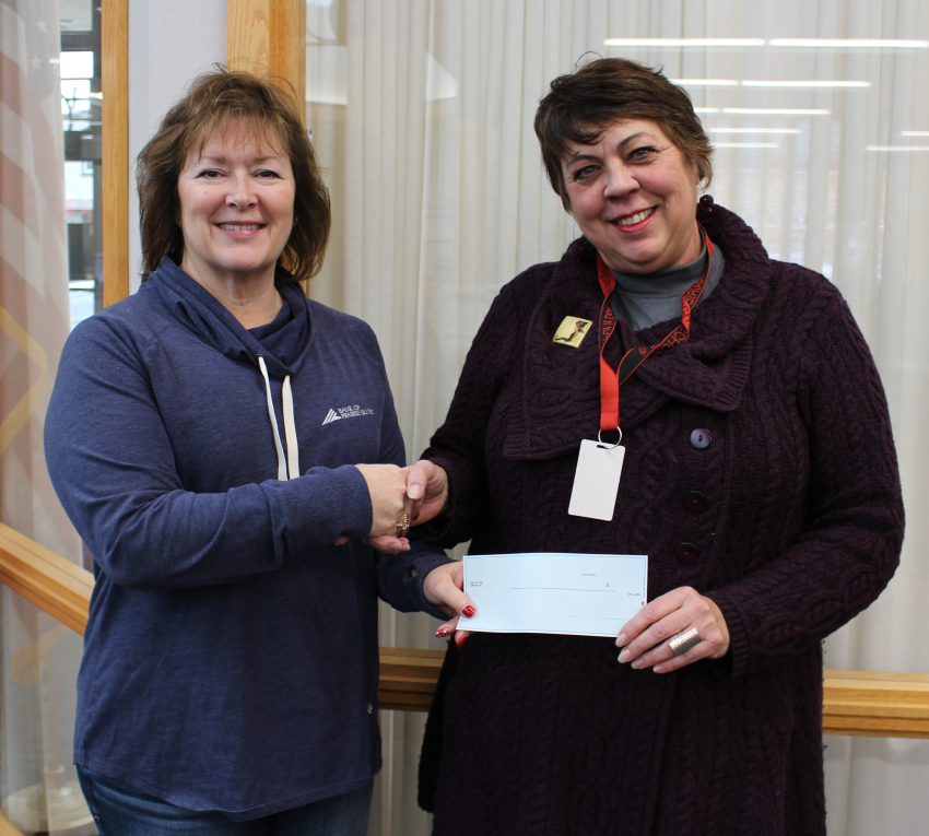 Two Women Holding Check