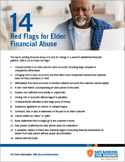 thumbnail 14 Red Flags for Elder Financial Abuse