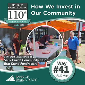 Way #41 - Volunteering at Sauk Prairie Community Club's brat stand fundraisers.
