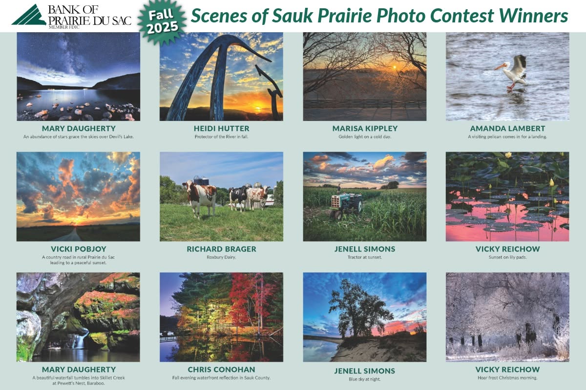 The 2025 Photo Contest Winners featured in our 2026 Bank Calendar