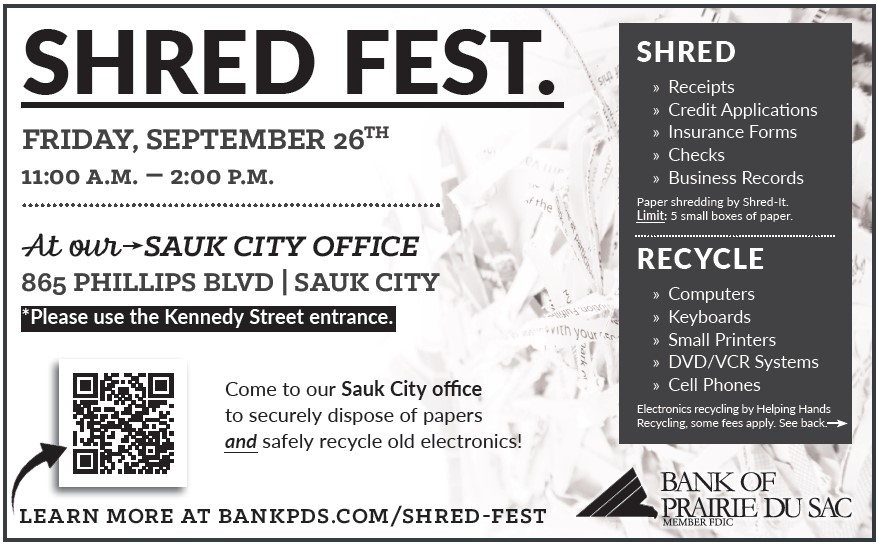 Shred Fest 2025 Event handout front page