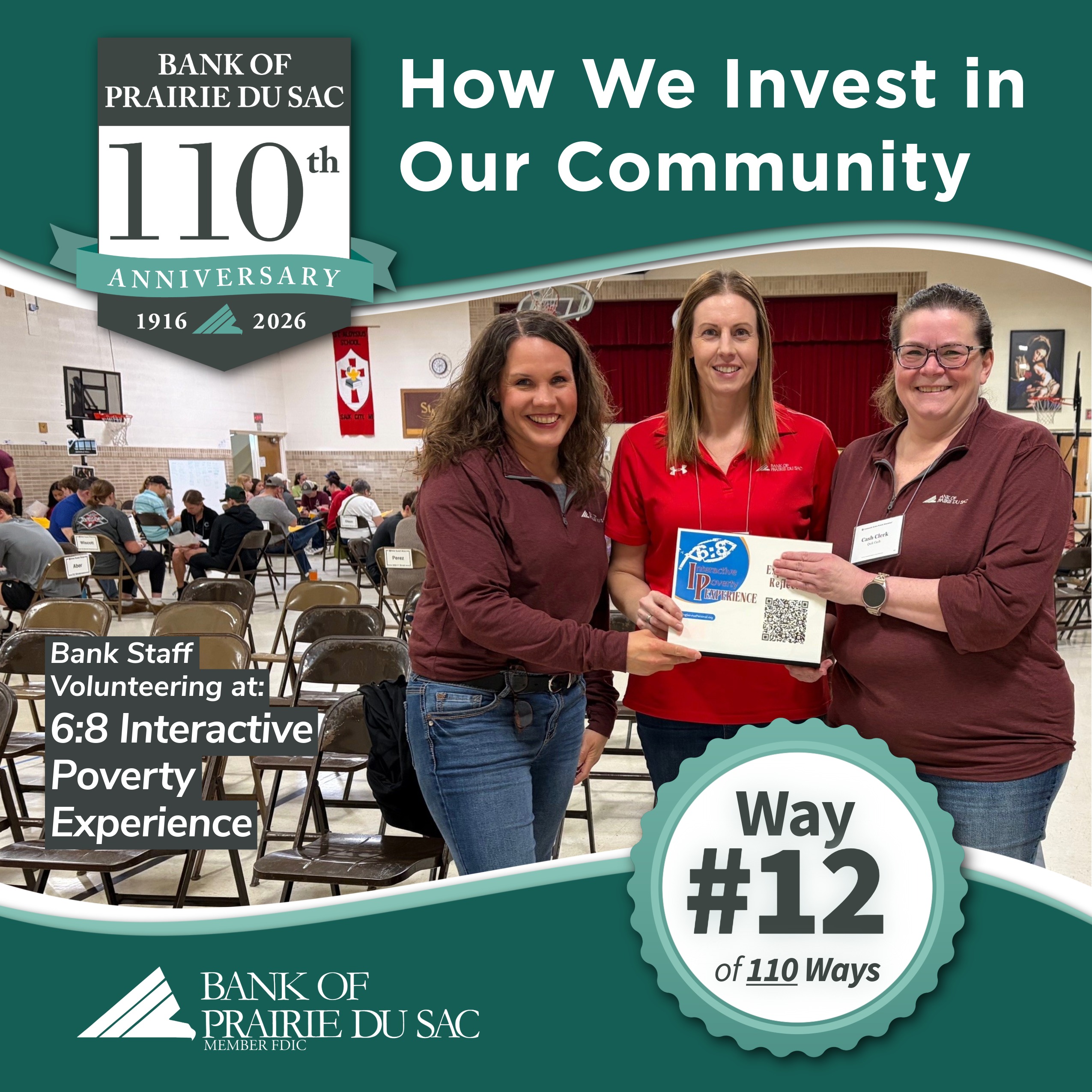 Sheri, Crystal, and Melissa volunteered to be "Bankers" and "Payday Loan" people during 6:8's Interactive Poverty Experience.
