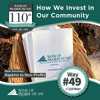 Way #49 - Providing napkins for community organizations' food stands and fundraising events.